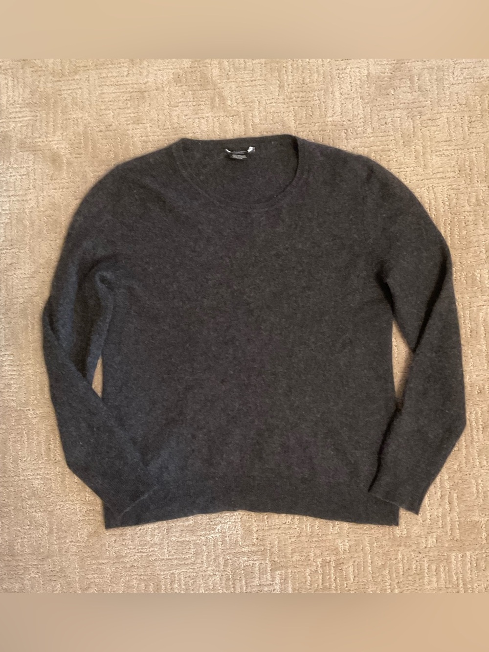 🩶 Lord & Taylor Women Gray 100% Cashmere Sweater L/XL EUC Old Money Quiet Luxury